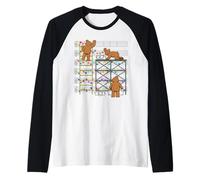 Bear Painters at Work - Simpatico spartito Musicale Maglia con Maniche Raglan