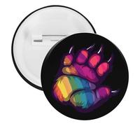 Bear Paw LGBT Rainbow Flag Gay Bottoni Pin Distintivi Banda Stagnata Spille Mestieri per Camicie Vestiti Borsa Accessorio, 20PCS, plastica e latta