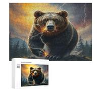 Bear Puzzle 300 Pezzi Colorato Rompicapo Paisaje Edificio Sfida Impossibile Per Amanti Del Puzzle Adulti Rilassamento Pressione Ridotta Idea Regalo Per Lui 300 PCS