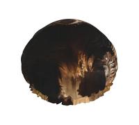 Bear Running2 - Copertura per capelli da bagno da donna, riutilizzabile, a doppio strato, impermeabile, per donne e donne