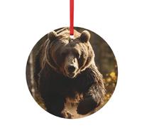 Bear Running2, ornamento natalizio creativo in metallo, ciondolo decorativo per decorazioni natalizie, dimensioni assortite (S, L)