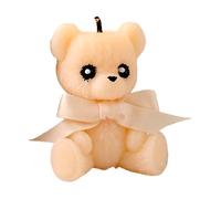 Bear Shaped Candle - Scented Aesthetic Cute, Natural Decorative Decor with Long Lasting Fragrance, Party Favor with Adorable Design, Candle Accessory, Bear Candles for Memorial Corners Living Rooms