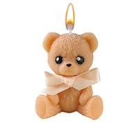 Bear Shaped Candle - Scented Aesthetic Cute, Natural Decorative Decor with Long Lasting Fragrance, Party Favor with Adorable Design, Candle Accessory, Bear Candles for Memorial Corners Living Rooms