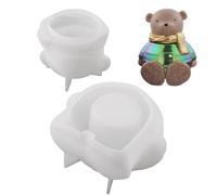 Bear Shaped Mold - Silicone Jar Reusable, Jewelry Organizer Tool, Crafting Project Design | School Beginners Project, Studio Professionals Work, Epoxy Resin Craft, Concrete Cement Creation