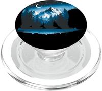 Bear Silhouette Night Landscape Montagna Natura Fauna Bear PopSockets PopGrip per MagSafe