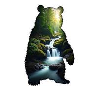 Bear Silhouette Notebook: Softcover, 240 Grid Pages, Glossy