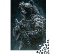 Bear Soldier Gear Set Puzzle Impossibili 1000 Pezzi Decorazione Per La Casa. Giochi Rilassamento E Intelligence Per Adulti E Bambini Da 12 Anni 70x50cm/1000pcs