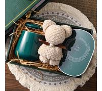 Bear Straw Cup - Cute Bear Shaped Mug,Water Bottle Mugs with Warming Base,Animal Shaped Cups for Coffee Milk Drinks Home Office (Green)