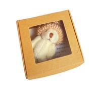 Bear Stuffed Animal, Handmade Small Stuffeds Bear in Box, Plush Companion Gift, con messaggio di carta motivazionale, decorazione domestica e momenti aggiuntivi per donne e uomini bambini