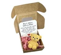 Bear Stuffed Animal, Pocket Bear Hug, 2,17 x 2,17 x 0,98 pollici with Sentimental Animals Keepsake Gift, Mini Handmade Doll for Adults Women Kids Friends Lovers, Good Luck Charm and Emotional Comfort