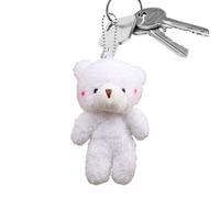 Bear Stuffed Animal - PP Cotton, 2.95x4.92in Plush Toy Cute Blushing Design | Soft Lightweight Bear Charm Doll For Daily Carry And Gifting, Stuffed Bears Keychain For Bags, Backpacks, Birthday