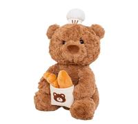 Bear Stuffed Animal, Soft Huggable Plush Bear Figurine Toy with Cute Details and Cozy Texture, Adorable Silky Doll, Ideal for Girlfriend Wife Friend Birthday Surprise Or Room Decor