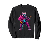 Bear suona la chitarra | Rock Star | Bear Rock Music Felpa