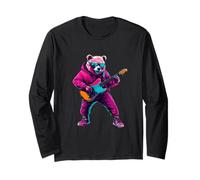 Bear suona la chitarra | Rock Star | Bear Rock Music Maglia a Manica