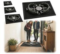 Bear Trap Doormat,Trick Trap 3D Illusion Mats,Halloween Funny Welcome Rug