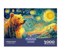 Bear Under Starry SkyDaunting Jigsaw Puzzles for Adults An Assortment of 1000 Advanced, Impossible-Hard-Difficult Challenging Puzzle Educational Game Pieces - A Formidable And Rewarding Gift for Ambi