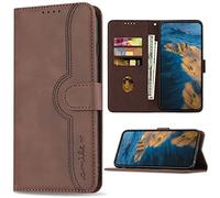 Bear Village Cover per Huawei P20 PRO, Flip Custodia in PU Pelle con Slot per Schede, Magnetica Antiurto Protettiva Cover per Huawei P20 PRO, Marrone