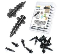 Bear - Viti a doppia testa, ideali per cornici, specchi, arte, decorazioni, per anelli a D, denti di sega, filo e buchi, colore: nero