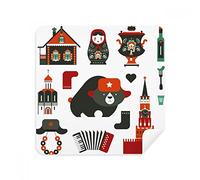 Bear Vodka fisarmonica Doll Russia occhiali di pulizia del pulitore dello schermo in camoscio tessuto 2PCS