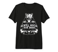 Bear Will Hug for Beer Vintage Drinking Team Beer Lover Maglietta Premium