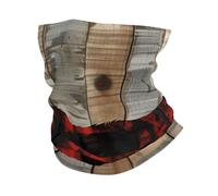 Bear Wood Red Black Buffalo Plaid Rustic Uomo Donna Scaldacollo Morbido Bandana Antivento Copricollo per Invernale Moto Montagna Sport
