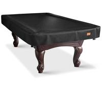 BEARCOVER Heavy Duty Leatherette Billiard Pool Table Cover, Waterproof & Tearproof Cover for Pool Table 7/8/9FT (8FT Black/Faux Lambskin)