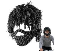 Beard Beanie - Yarn, Knitted Warm Headdress Punk Style | Funny Wig Bearded Hat Costume Accessory, Winter Beard Hat For Travel, Festivals, Family Gatherings, Cosplay Events, Costume Parties, Masquerade
