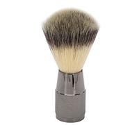 Beard Brush with Fine Synthetic Bristles, Beard and Neck Duster Brush, Lightweight Barber Brush with Elegant Curved Zinc Alloy Handle for Home and Salon Grooming Use