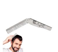 BEARD COMB - MEB BEARD maschile | Trattamento dei capelli rivolti | Trattamento facciale uomini statici anti -elettricità | Busta portale in acciaio inossidabile inossidabile compatto per padre H