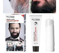 Beard Dye Shampoo - 60 ml Long-Lasting Mustache Coloring Kit | Easy to Apply Grey Coverage for Natural Look Face Hair, Formula Mild For Texture & Appearance, Perfect Grooming Essential