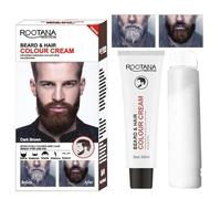 Beard Dye Shampoo - 60 ml Long-Lasting Mustache Coloring Kit | Easy to Apply Grey Coverage for Natural Look Face Hair, Formula Mild For Texture & Appearance, Perfect Grooming Essential