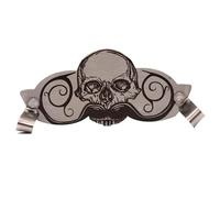 Beard Guard - Stainless Steel Mustache Protector, Skull Pattern Beverage Accessory, Lightweight Material | Prevents and Stain Ideal for Tea Coffee Beer Cups Fun Functional Grooming Tool