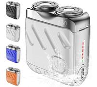 Beard Shaver Traveler Mini and Portable Suitcase Design, 2024 NEW Portable Mini Electrict Shaver, PX7 Waterproof Razor, Wet & Dry Shaving Cordless Rotary Shaver for Men (Silver)