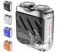 Beard Shaver Traveler Mini and Portable Suitcase Design, 2024 NEW Portable Mini Electrict Shaver, PX7 Waterproof Razor, Wet & Dry Shaving Cordless Rotary Shaver for Men (Black)