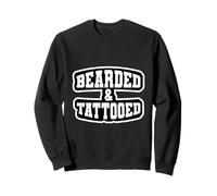 Bearded And Tattoed Gift for Inked Beard Lovers Tattoo Fans Felpa