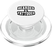 Bearded and Tattoed Gift for Inked Beard Lovers Tattoo Fans PopSockets PopGrip per MagSafe