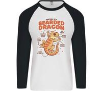 Bearded Dragon Anatomia Lucertole, Rettili, Uomo L/S Baseball T-Shirt