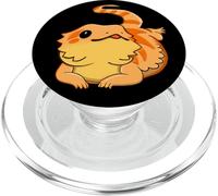 Bearded Dragon Beardie Pogona Barbata Lizard Black PopSockets PopGrip per MagSafe