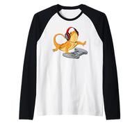 Bearded Dragon Gamer Video Game Gecko Lizard Maglia con Maniche Raglan