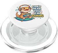 Bearded Dragon Gaming Reptiles Can't Hear You I'm Gaming PopSockets PopGrip per MagSafe