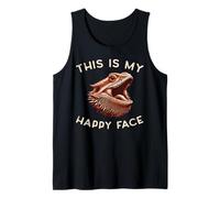 Bearded Dragon My Happy Face Funny Beardie Uomini Donne Bambini Canotta