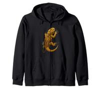 Bearded Dragon Rock Climbing Pogona Vitticeps Design Felpa con Cappuccio