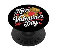Bearded Dragon Valentine's Day Lover Saint Valentine PopSockets PopGrip Adesivo