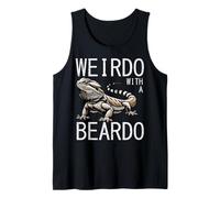 Bearded Dragon Weirdo Beardo Funny Beardie Uomini Donne Bambini Canotta