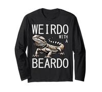 Bearded Dragon Weirdo Beardo Funny Beardie Uomini Donne Bambini Maglia a Manica