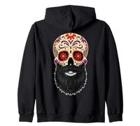Bearded Souls Day Of Dead Love Dia De Los Muertos Halloween Felpa con Cappuccio