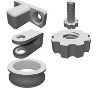 Bearing Guide Roller System Compatible with 3D Printer 608 Bearing Wall Mount