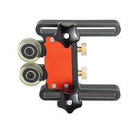 Bearing Stock Roller - Aluminum Alloy Guide Roller, Auxiliary Woodworking Featherboard Tool, Table Saw and Router Table Jig, Double Wheel Bearing Support for Precision Cutting, 3.94x4.88x0.63 Inches