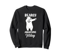 Bearly Adulti Oggi Divertente Orso Dabbing Gioco di Parole Felpa
