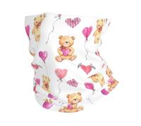 Bears Balloons And Hearts Love White Protezione UV Sciarpa A Mezza Faccia Multiuso Sciarpa A Tubo Ghetta per Uomo Adulto Yoga